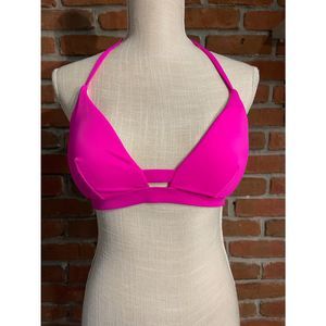 Victoria's Secret SWIM swimsuit BIKINI Bra top HOT NEON PINK M Med